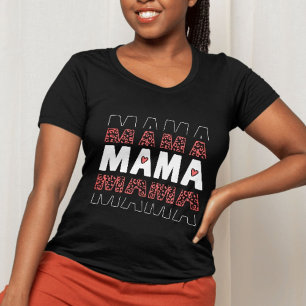 MAMA Leopardプリントハートシャツ – かわいい母の日 Tシャツ