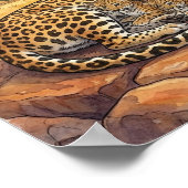 Mama Leopard and Cubs Nursery ポスター (角)