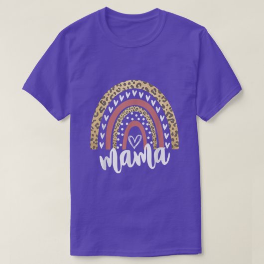 Mama Leopard Rainbow Tシャツ (デザイン正面)