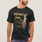 Mama Llama Christmas Family Matching Group Tシャツ (正面)