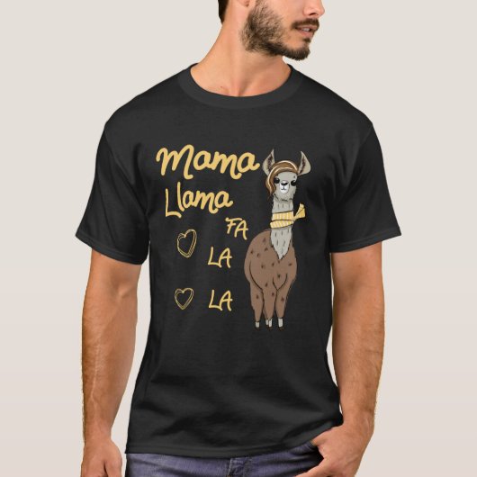 Mama Llama Christmas Family Matching Group Tシャツ (正面)