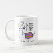 Mama Llama、Llama Mag、母の日の贈り物、コーヒーM コーヒーマグカップ (左)