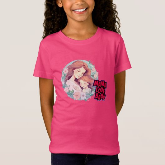 MAMA LOVEベビー» Graphic T-shirt - A Heartful Bond Tシャツ (正面)