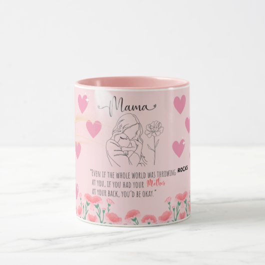 Mama Love Mug – Heartwarming Mother and Baby  マグカップ (中央)