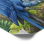 Mama Macaw and Chicks Nursery ポスター (角)