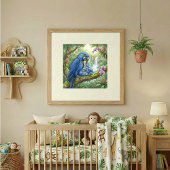 Mama Macaw and Chicks Nursery ポスター