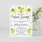 Mama Main Squeeze Lemon Baby Shower Invitation 招待状 (スタンド正面)