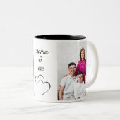 Mama & Meミニマルスタイリッシュリストシックカスタム写真 ツートーンマグカップ (正面右)