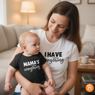 Mama & Me Matching "Mama's Everything" Newborn ベビーボディスーツ