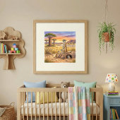 Mama Meerkat and Pups Nursery ポスター