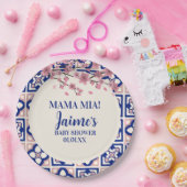 Mama Mia Baby Shower Cherry Blossoms ペーパープレート (パーティー)