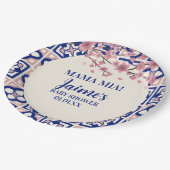 Mama Mia Baby Shower Cherry Blossoms ペーパープレート (アングル)