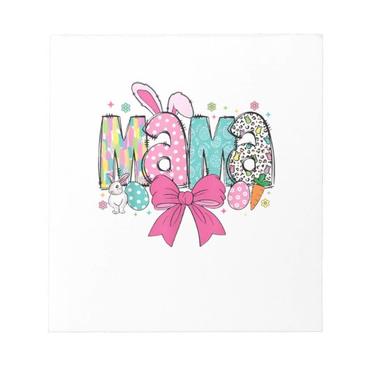 Mama Mini Easter Matching Mama Bunny Easter Day T- ノートパッド (正面)