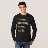 Mama Mommy Mom Burh Mother s Day Groovy Retro Best Tシャツ (正面フル)