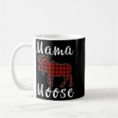 Mama Moose Family Christmas Pajama Red& Black コーヒーマグカップ (左)