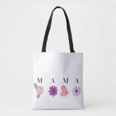 MAMA Mother’s Day Gift with Butterflies and Flower トートバッグ (正面)