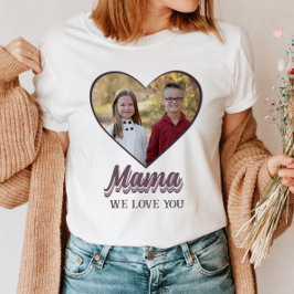 Mama Mother's Dayハート写真ギフトfrom Kids Tシャツ