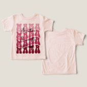 Mama Mother's Day Custom Kids Names Groovy Retro (デザイン正面&裏面)