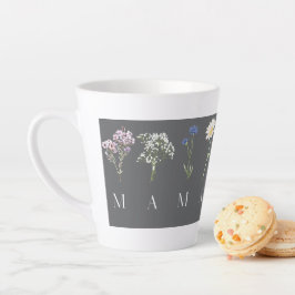 MAMA Mug with Floral Letters – Mother’s Day Gift カフェラテマグ