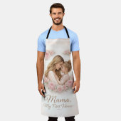 Mama — My First Home | Mother & Daughter Floral Tr エプロン (着用した状態)