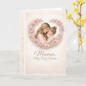 Mama — My First Home | Mother & Daughter Floral Tr カード (黄色い花)