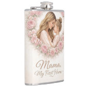 Mama — My First Home | Mother & Daughter Floral Tr フラスク (右)