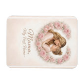 Mama — My First Home | Mother & Daughter Floral Tr マグネット (横)