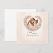 Mama — My First Home | Mother & Daughter Floral Tr 招待状 (正面/裏面)