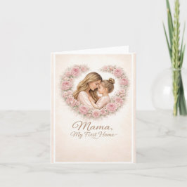 Mama — My First Home | Mother & Daughter Floral Tr 招待状