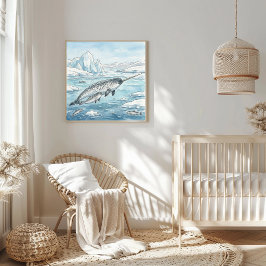 Mama Narwhal and Calf Nursery ポスター