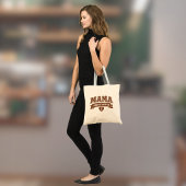 MAMA Needs Coffee Brown White Heart Coffee Bean トートバッグ