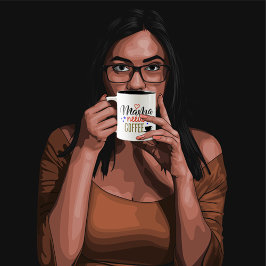 Mama Needs Coffee Personalize ツートーンマグカップ