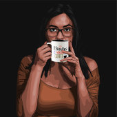 Mama Needs Coffee Personalize ツートーンマグカップ