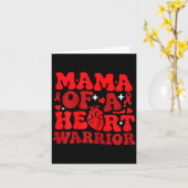 Mama Of A Heart Warrior Chd Awareness Heart Diseas カード (黄色い花)