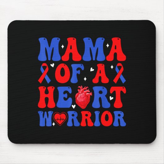 Mama of a heart warrior congenital heart defect マウスパッド (正面)