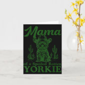 Mama Of A Siled Rotten Yorkie Western Cowboy Dog L カード (黄色い花)