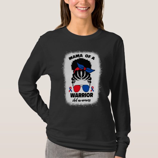 Mama of a Warrior CHD Congenital Heart Defect Awar Tシャツ (正面)