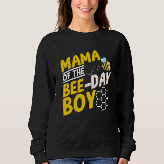 Mama Of Bee Day Boy Honey Beekeeper Beekeeping Gra スウェットシャツ (正面)