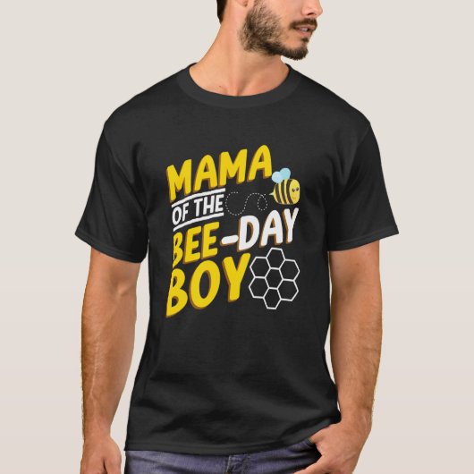 Mama Of Bee Day Boy Honey Beekeeper Beekeeping Gra Tシャツ (正面)