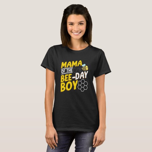 Mama Of Bee Day Boy Honey Beekeeper Beekeeping Gra Tシャツ (正面フル)