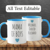 Mama of Boys Custom Names - Heartfelt Gift for Mom マグカップ