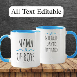 Mama of Boys Custom Names - Heartfelt Gift for Mom マグカップ