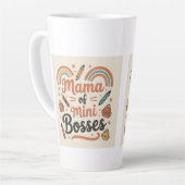 Mama of mini bosses Mom Life Cute Mama gift カフェラテマグ (左アングル)