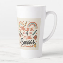 Mama of mini bosses Mom Life Cute Mama gift カフェラテマグ