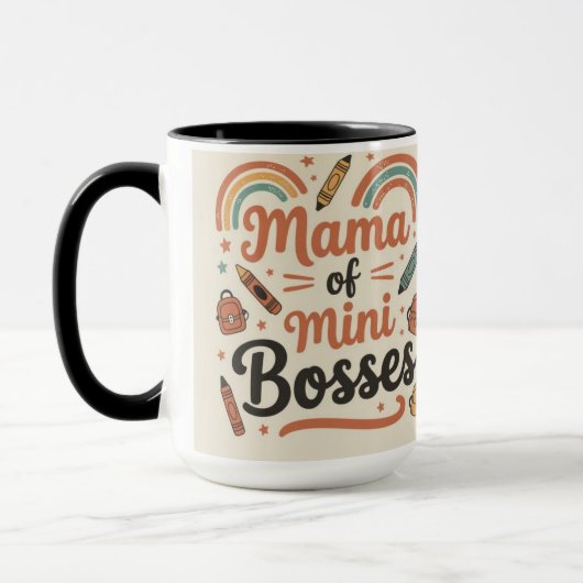 Mama of mini bosses Mom Life Cute Mama gift マグカップ (左)