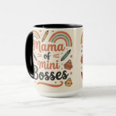 Mama of mini bosses Mom Life Cute Mama gift マグカップ (正面左)