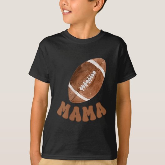 Mama Of The 1 Year Old Football First Birthday Boy Tシャツ (正面)