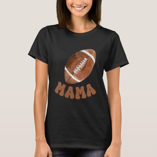 Mama Of The 1 Year Old Football First Birthday Boy Tシャツ (正面)