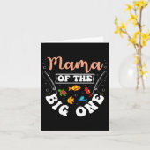 Mama Of The Big One Fishing Birthday Party Bday Ce カード (黄色い花)