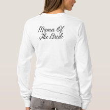Mama of the Bride Backプリント- 結婚s Group Shirt